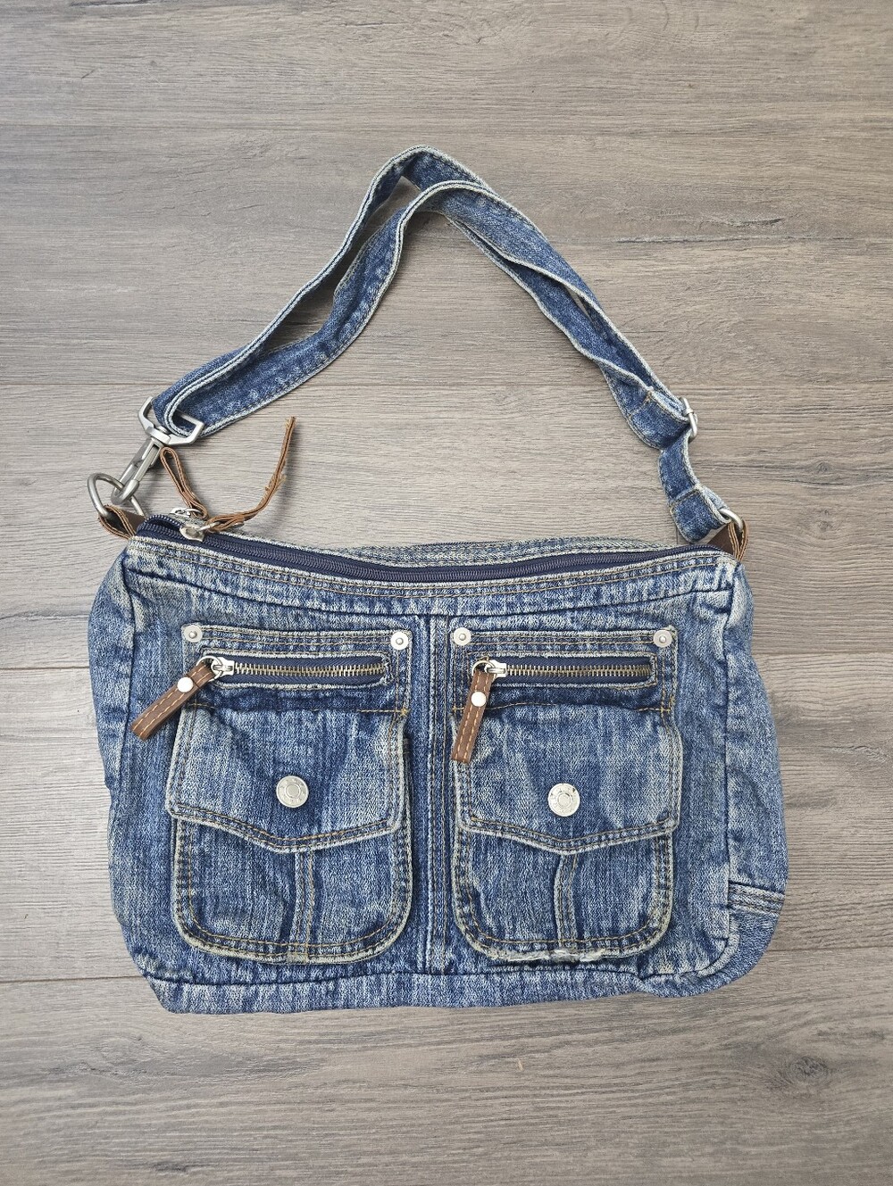 Y2K Denim Hobo Shoulder Bag Streetwear Boho Fisherman Cottatecore Farmhouse